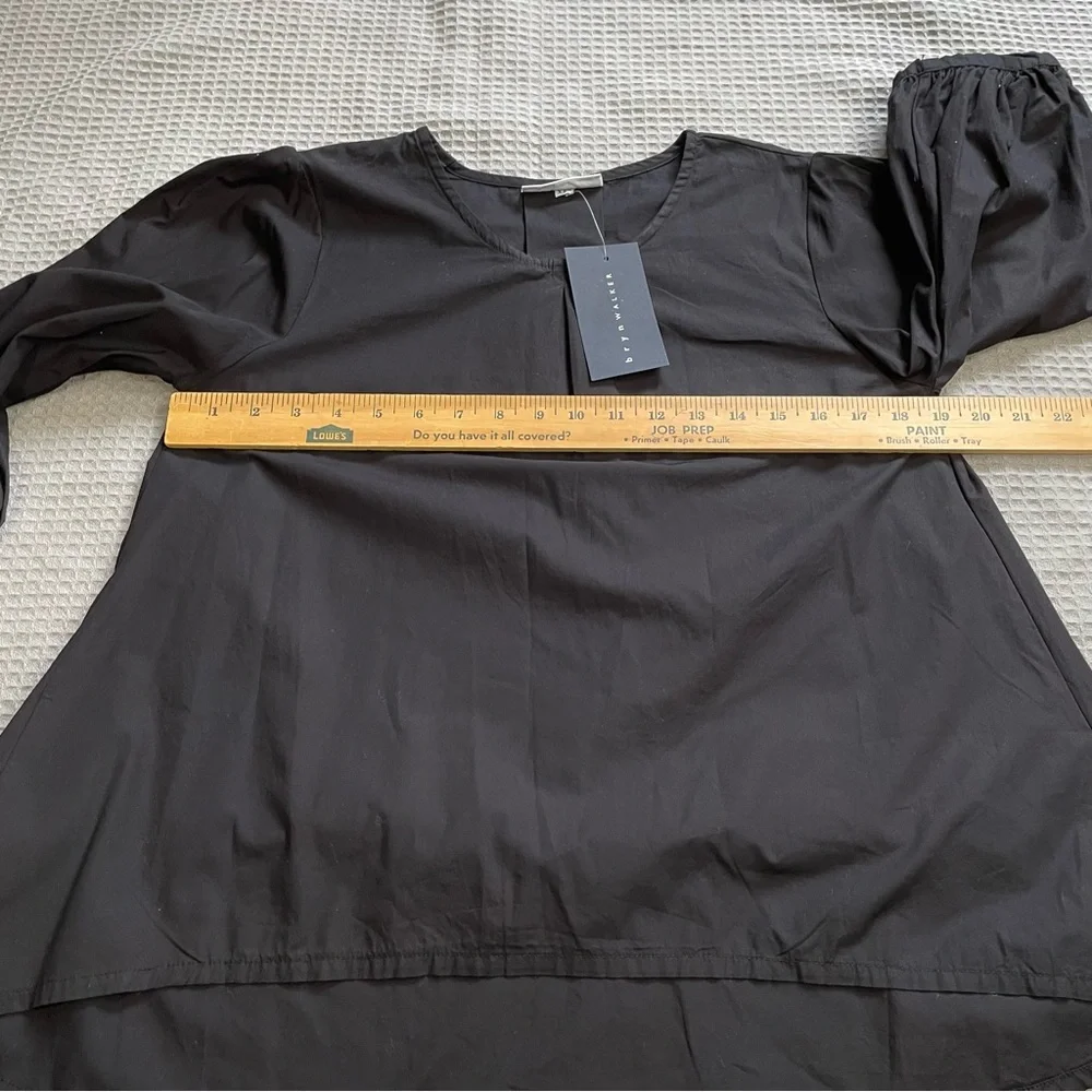 New Bryn Walker Lucinda Blouse Top XXS Womens Black Organic Cotton Poplin - Picture 6 of 8